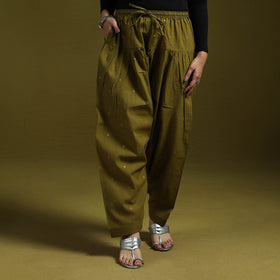 Jacquard weave cotton elasticated salwar 10 - handcrafted