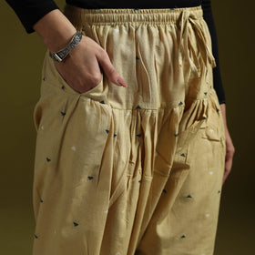 Jacquard weave cotton elasticated salwar 11 - handcrafted