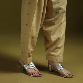 Jacquard weave cotton elasticated salwar 11 - handcrafted