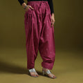 Jacquard weave cotton elasticated salwar 12 - handcrafted