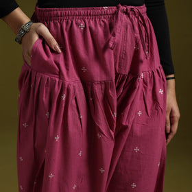 Jacquard weave cotton elasticated salwar 12 - handcrafted