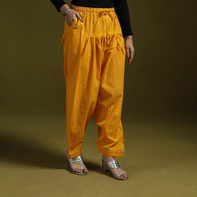 Jacquard weave cotton elasticated salwar 13 - handcrafted