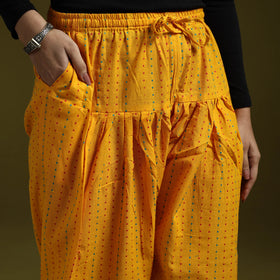 Jacquard weave cotton elasticated salwar 13 - handcrafted