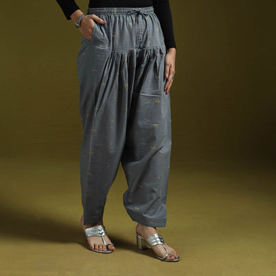 Jacquard weave cotton elasticated salwar 14 - handcrafted