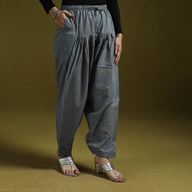 Jacquard weave cotton elasticated salwar 14 - handcrafted