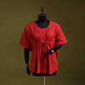 Jacquard weave cotton kaftan (short) 02 - handcrafted