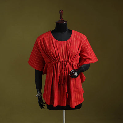 Jacquard weave cotton kaftan (short) 02 - handcrafted