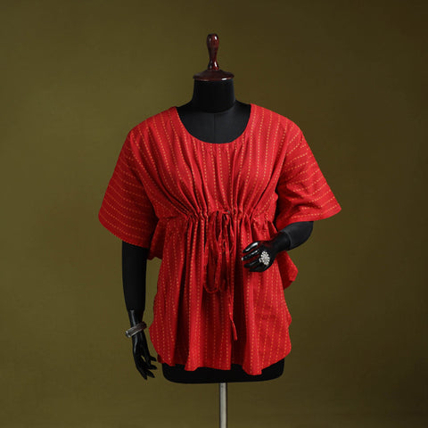 Jacquard weave cotton kaftan (short) 02 - handcrafted