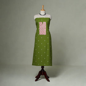 Jacquard weave cotton patchwork unstitched kurta material