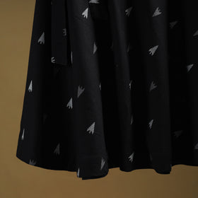 Jacquard weave cotton wrap around skirt 01 - handcrafted