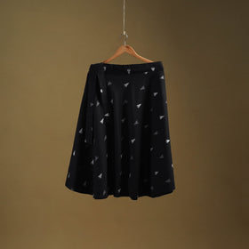 Jacquard weave cotton wrap around skirt 01 - handcrafted