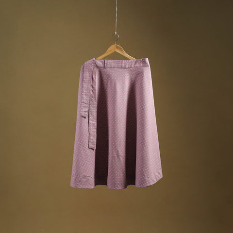 Jacquard weave cotton wrap around skirt 03 - handcrafted