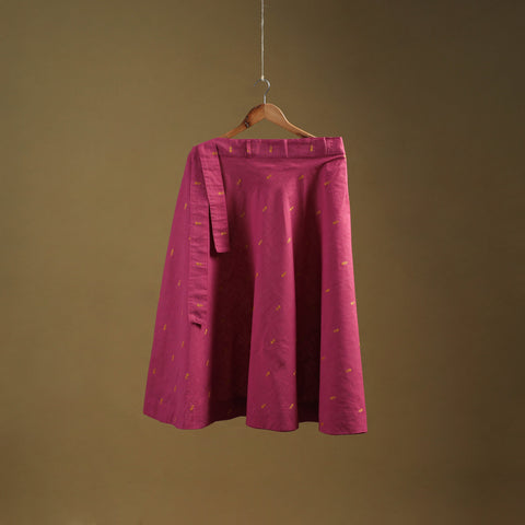 Jacquard weave cotton wrap around skirt 04 - handcrafted