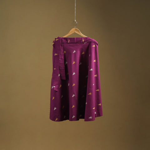 Jacquard weave cotton wrap around skirt 05 - handcrafted