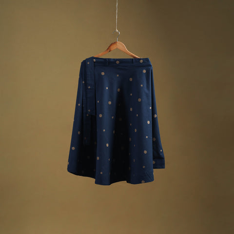 Jacquard weave cotton wrap around skirt 06 - handcrafted