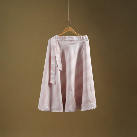 Jacquard weave cotton wrap around skirt 07 - handcrafted