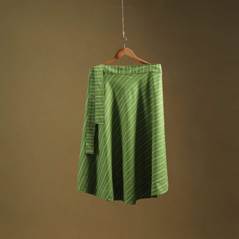 Jacquard weave cotton wrap around skirt 10 - handcrafted