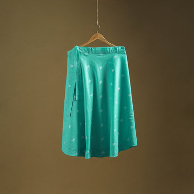 Jacquard weave cotton wrap around skirt 13 - handcrafted