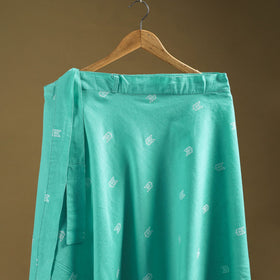 Jacquard weave cotton wrap around skirt 13 - handcrafted