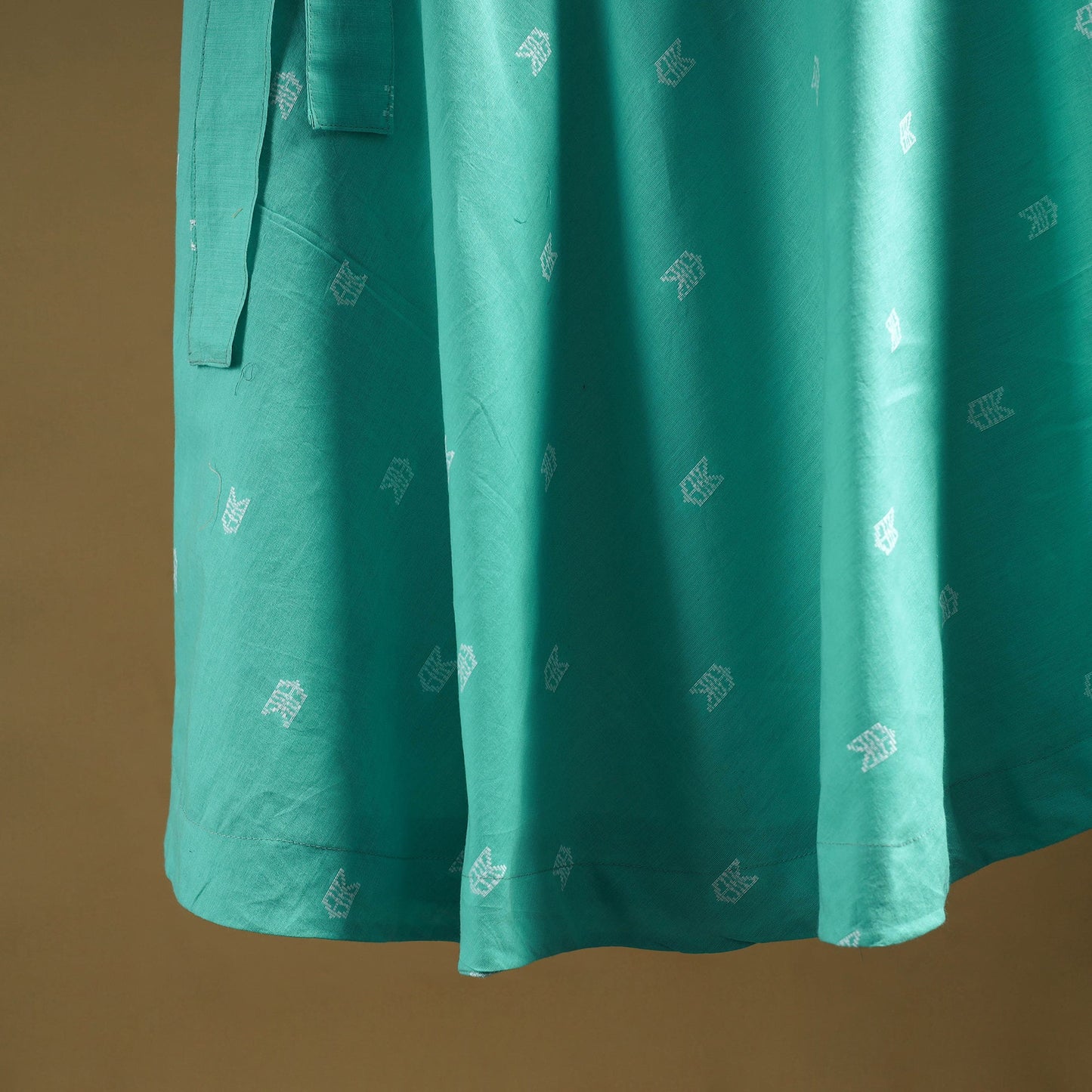 Jacquard weave cotton wrap around skirt 13 - handcrafted