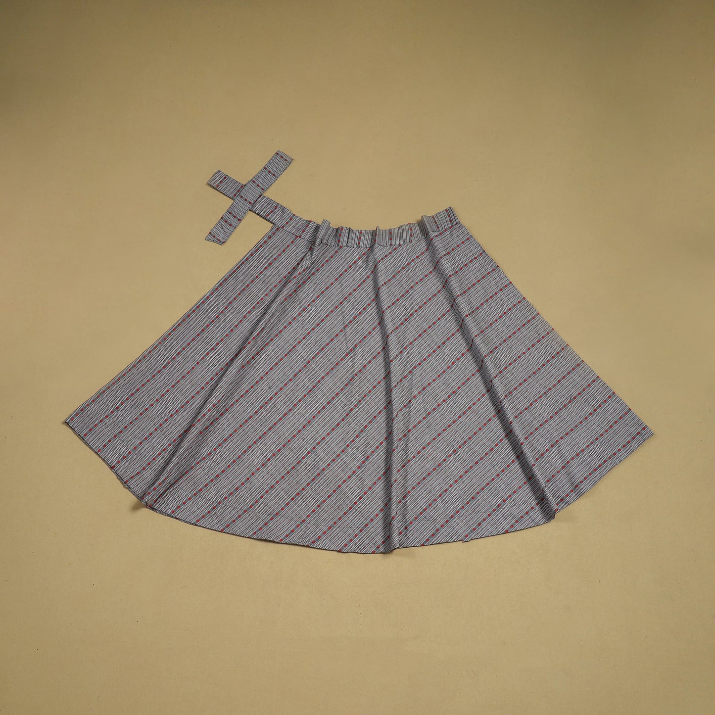 Jacquard weave cotton wrap around skirt 14 - handcrafted