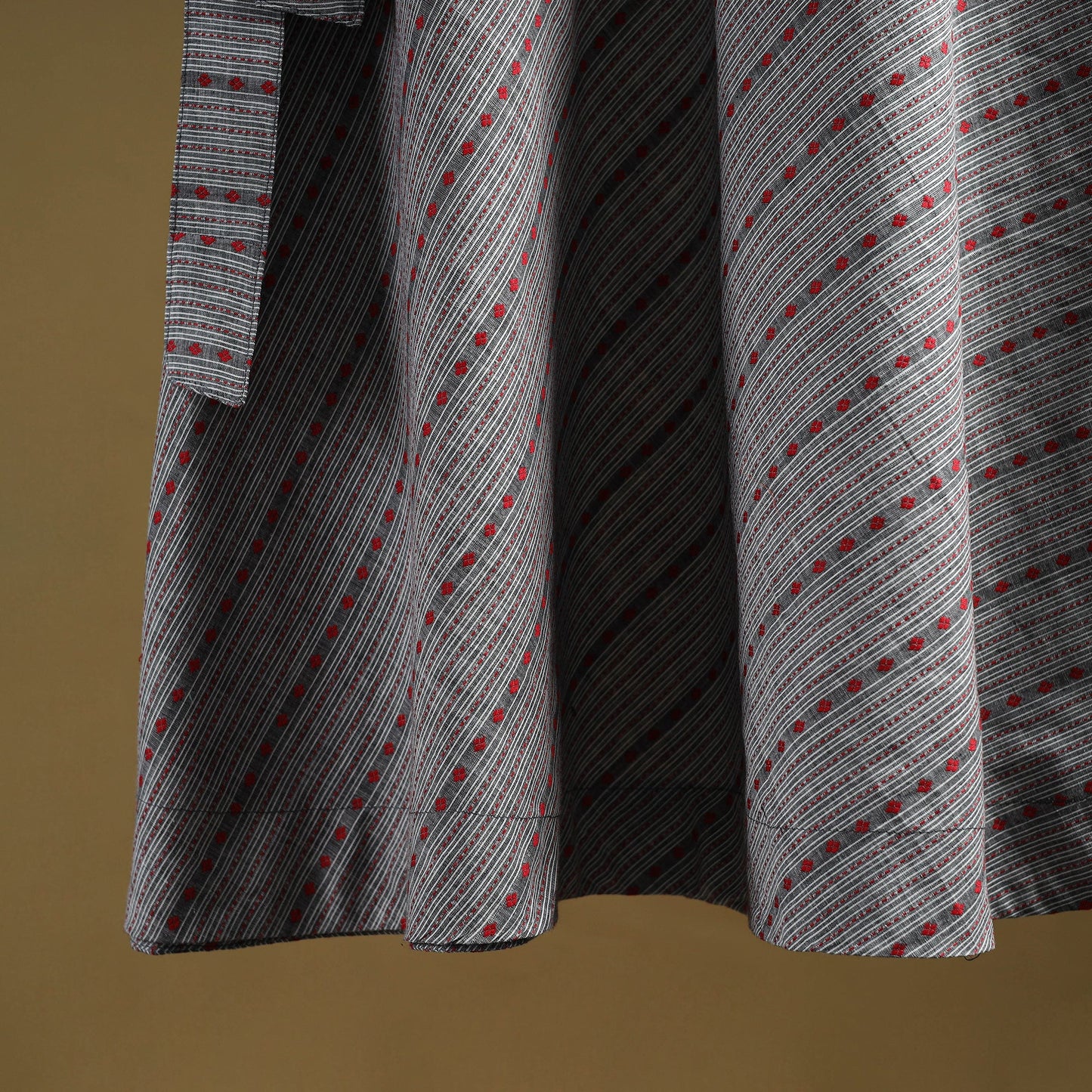 Jacquard weave cotton wrap around skirt 14 - handcrafted