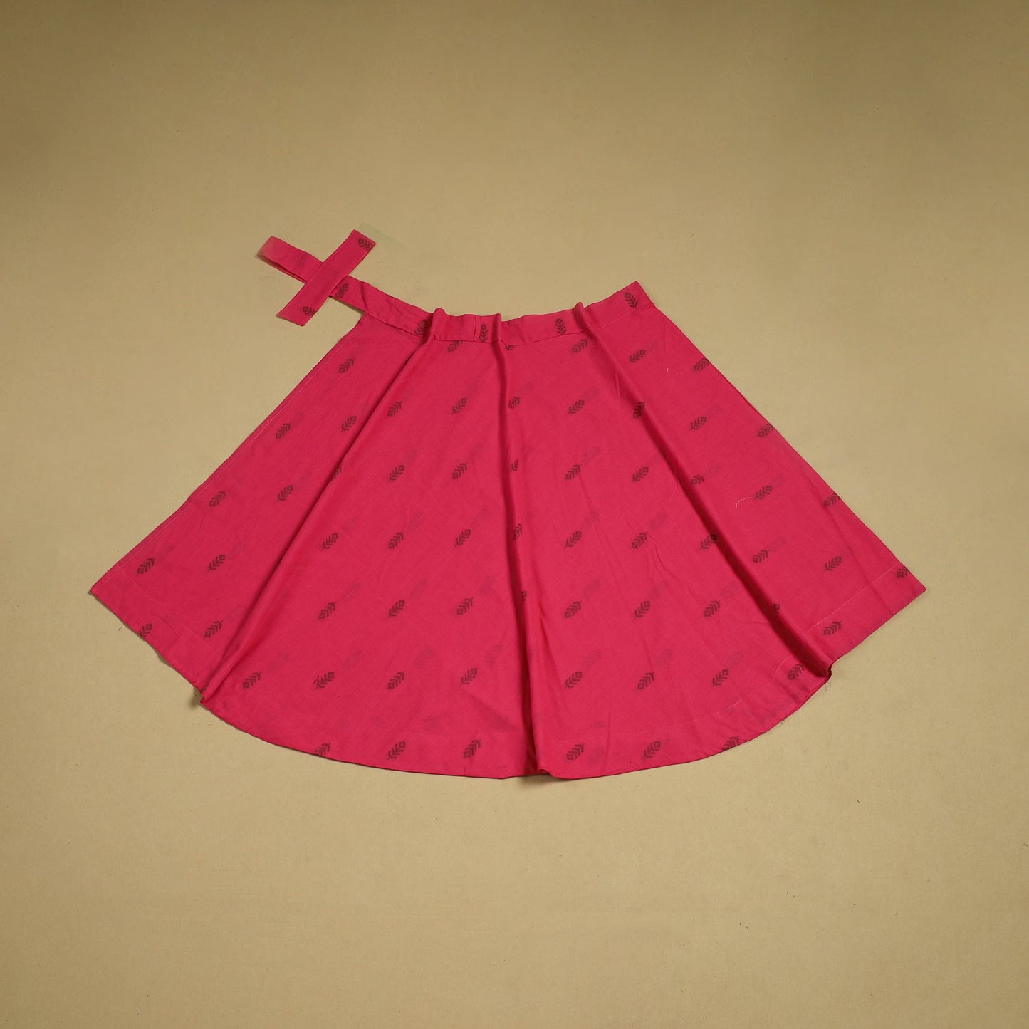 Jacquard weave cotton wrap around skirt 15 - handcrafted