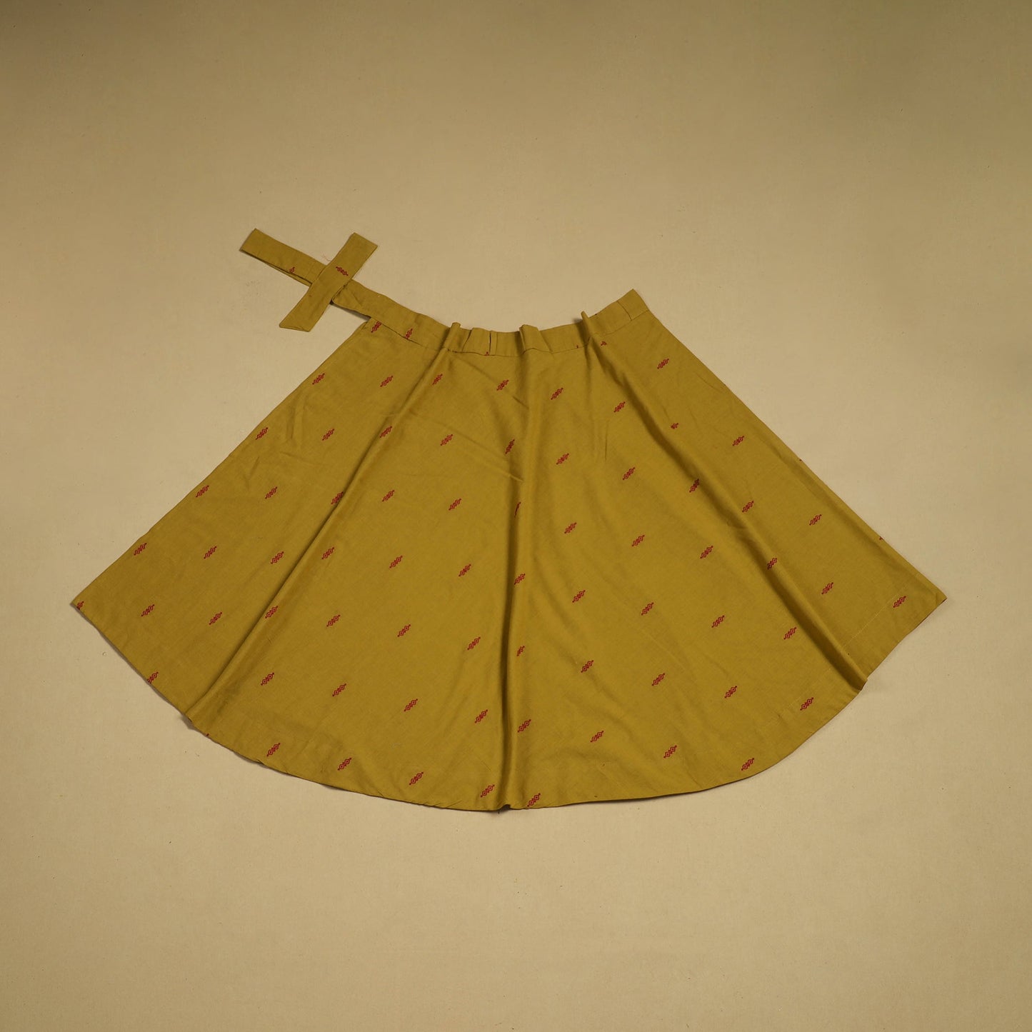 Jacquard weave cotton wrap around skirt 16 - handcrafted