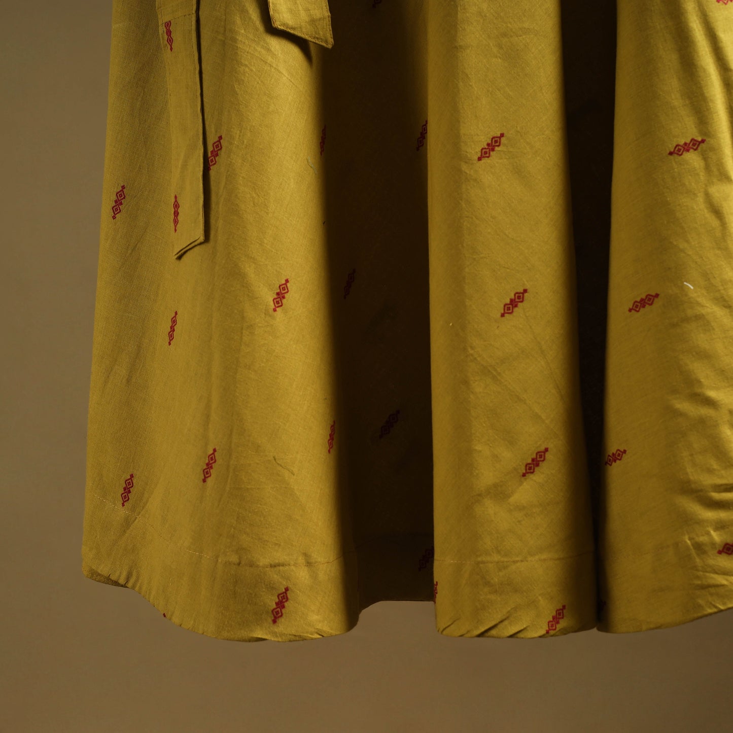 Jacquard weave cotton wrap around skirt 16 - handcrafted