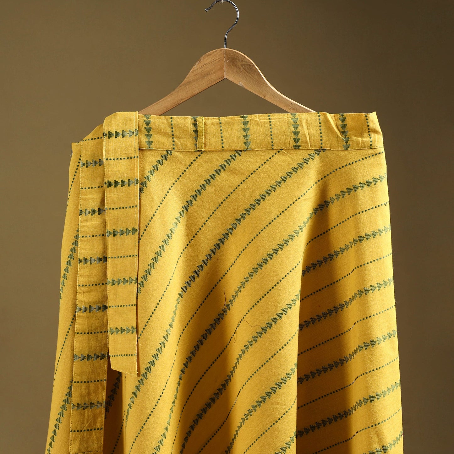 Jacquard weave cotton wrap around skirt 17 - handcrafted