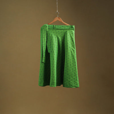 Jacquard weave cotton wrap around skirt 18 - handcrafted