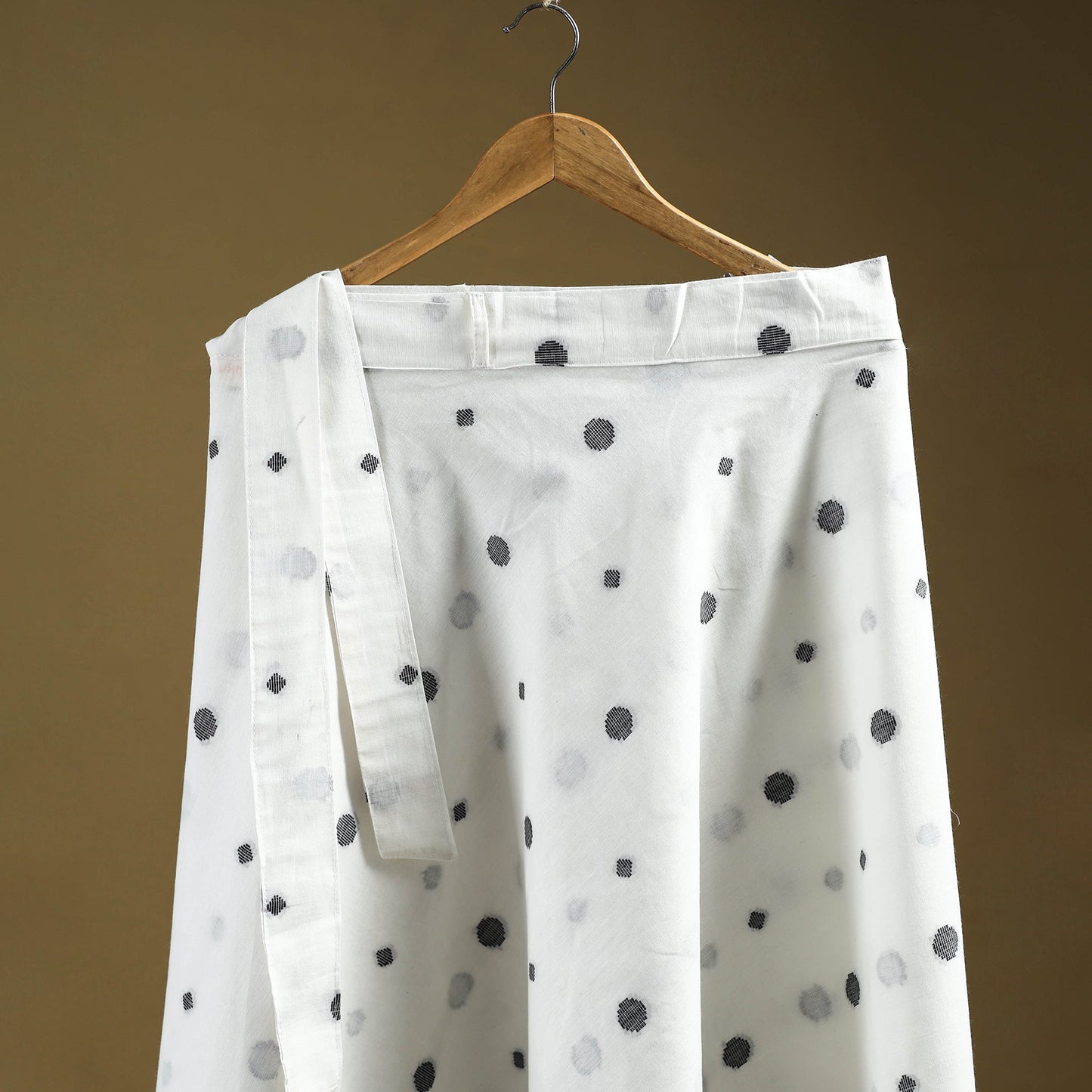 Jacquard weave cotton wrap around skirt 19 - handcrafted