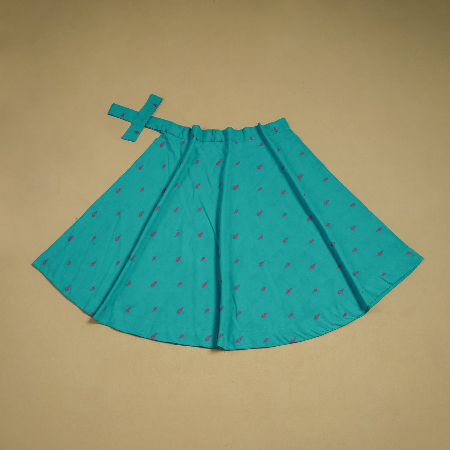 Jacquard weave cotton wrap around skirt 20 - handcrafted