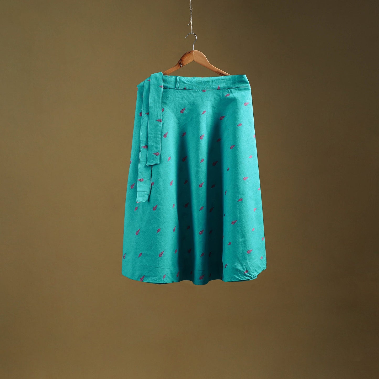 Jacquard weave cotton wrap around skirt 20 - handcrafted