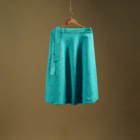 Jacquard weave cotton wrap around skirt 20 - handcrafted