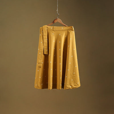 Jacquard weave cotton wrap around skirt 22 - handcrafted