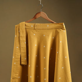 Jacquard weave cotton wrap around skirt 22 - handcrafted