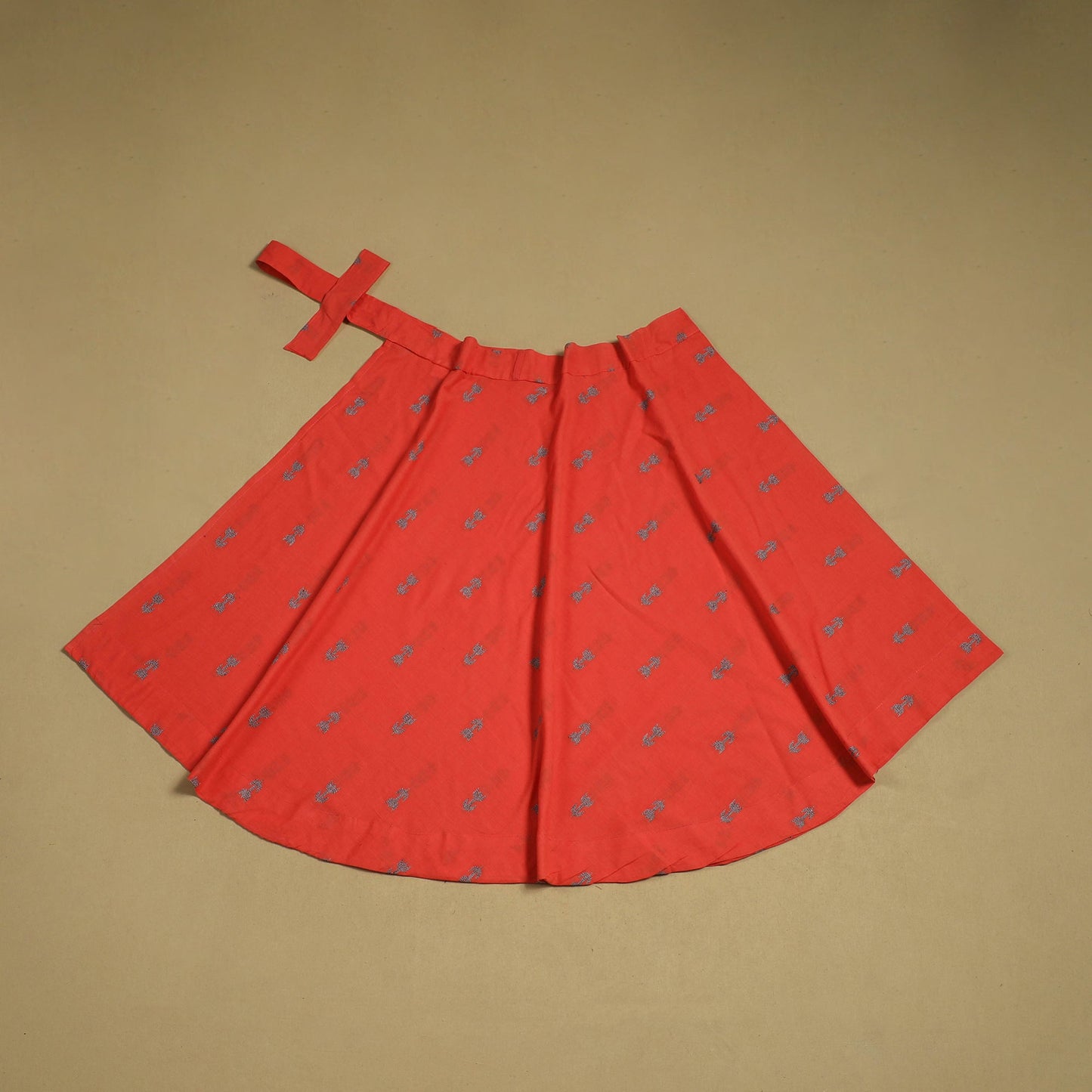 Jacquard weave cotton wrap around skirt 24 - handcrafted