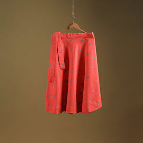 Jacquard weave cotton wrap around skirt 24 - handcrafted