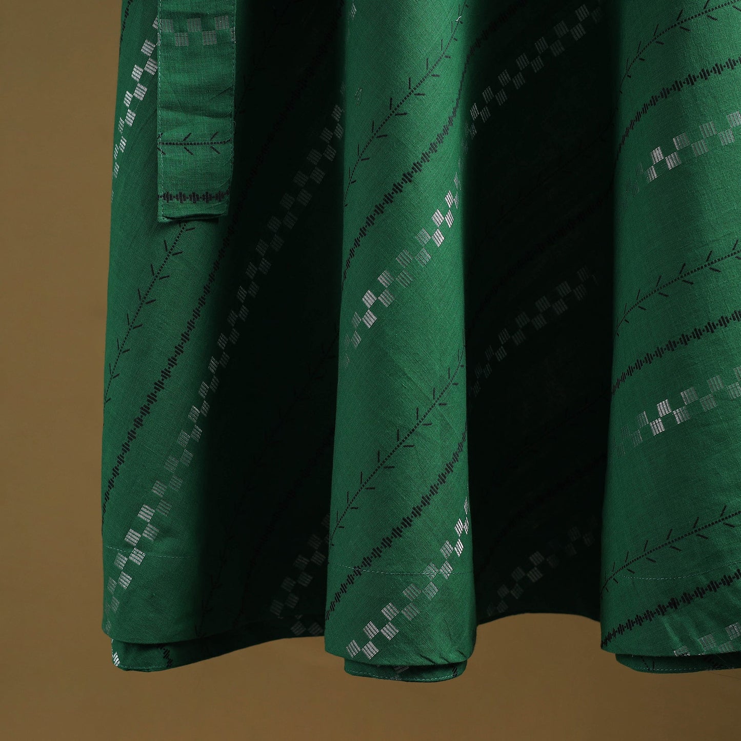 Jacquard weave cotton wrap around skirt 25 - handcrafted