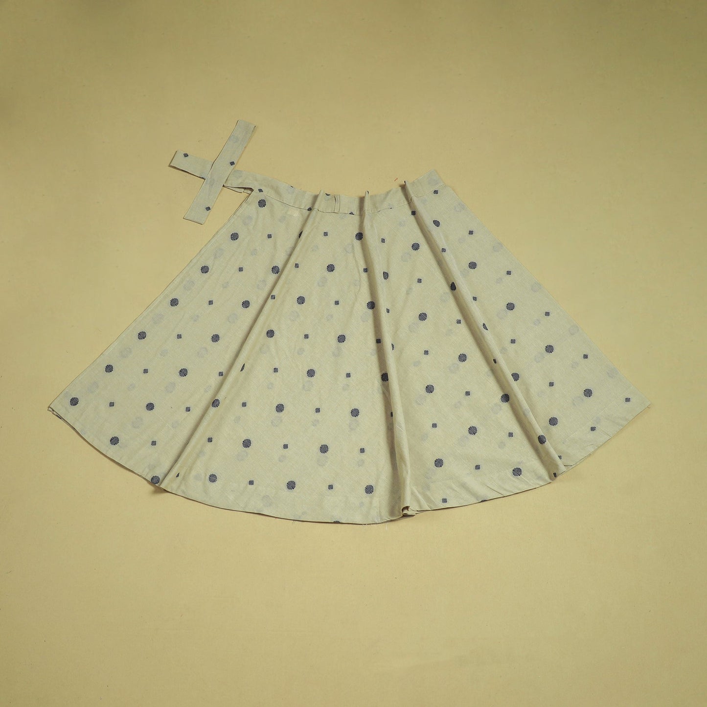 Jacquard weave cotton wrap around skirt 27 - handcrafted