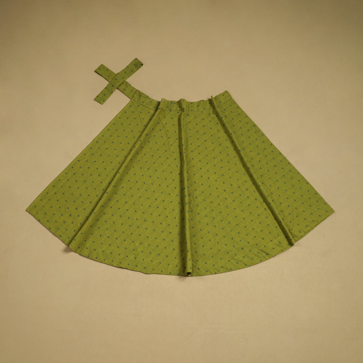 Jacquard weave cotton wrap around skirt 28 - handcrafted