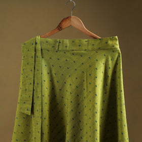 Jacquard weave cotton wrap around skirt 28 - handcrafted