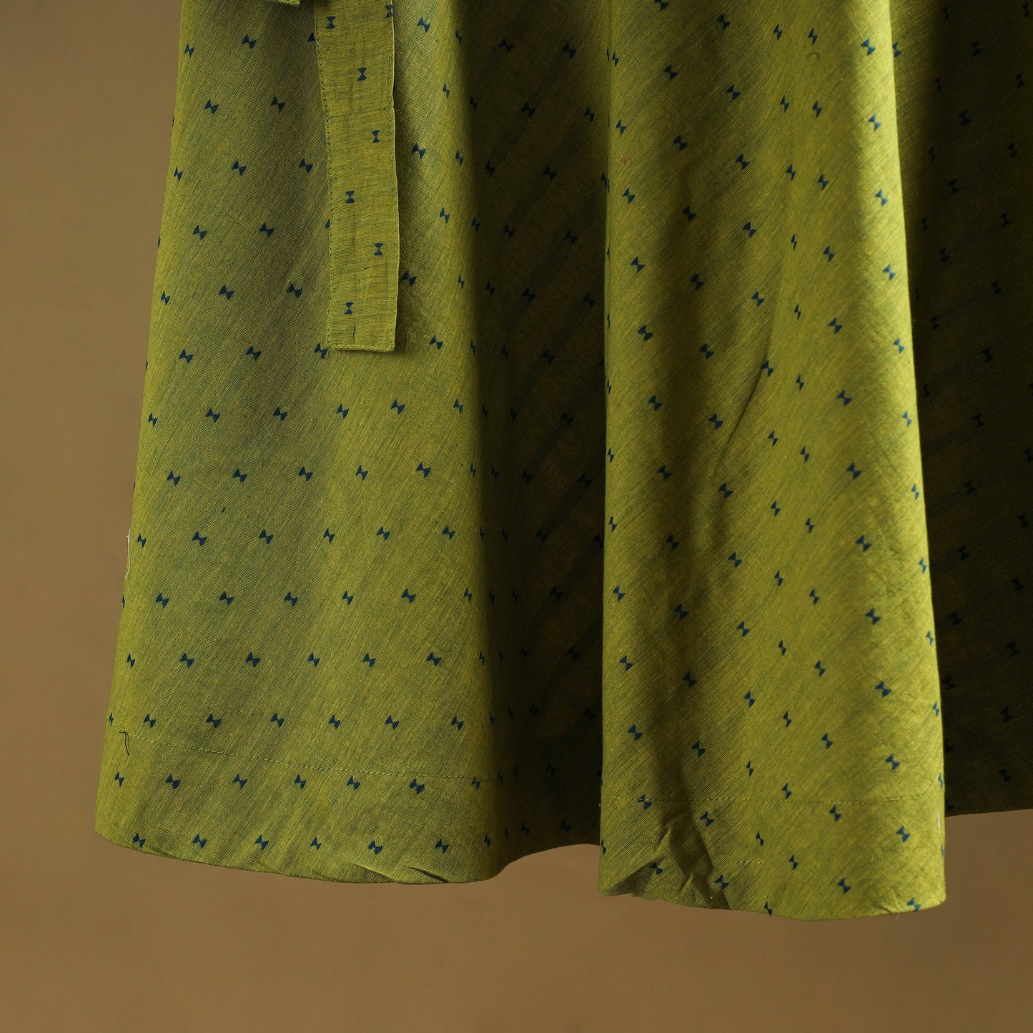 Jacquard weave cotton wrap around skirt 28 - handcrafted