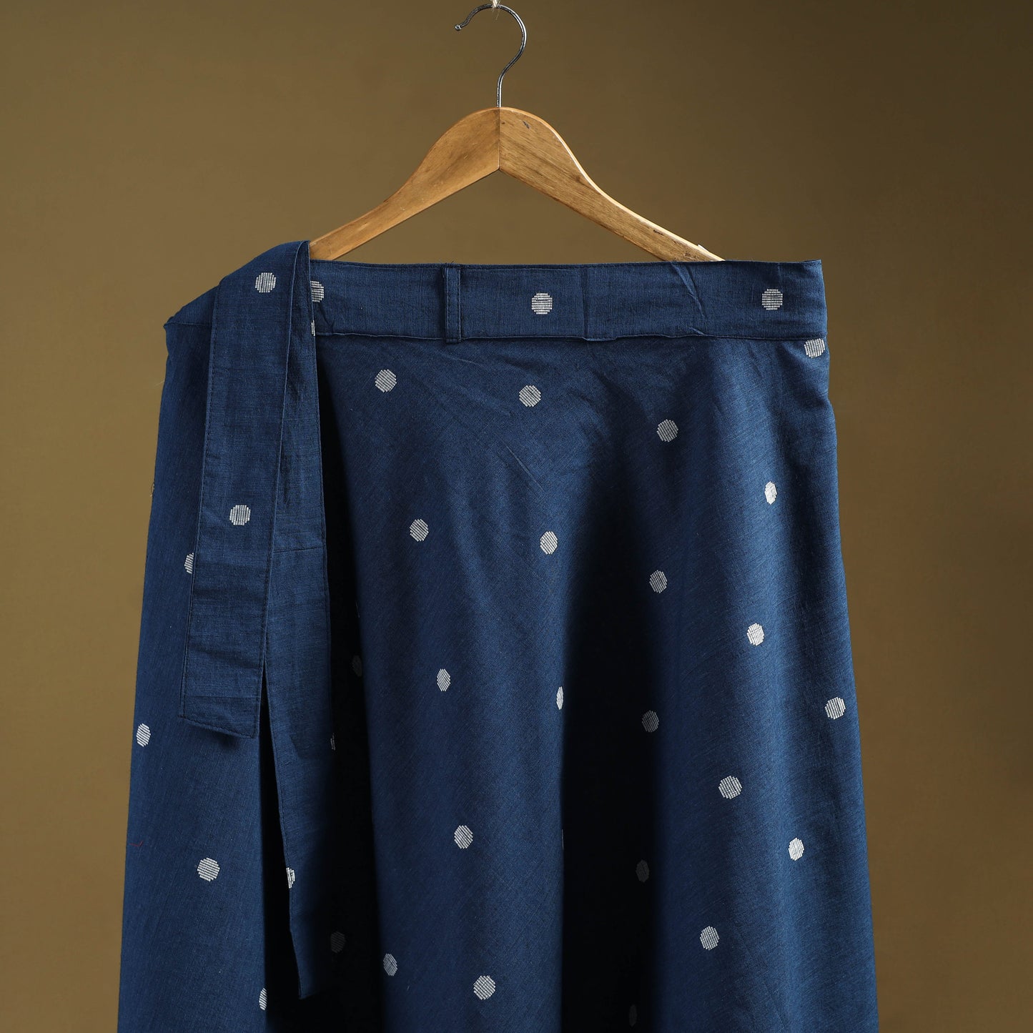 Jacquard weave cotton wrap around skirt 29 - handcrafted