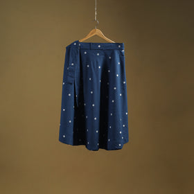 Jacquard weave cotton wrap around skirt 29 - handcrafted