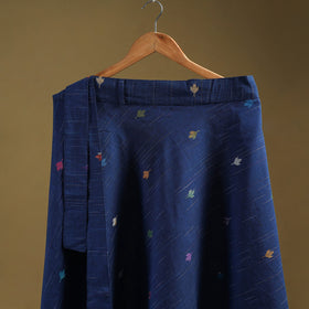 Jacquard weave cotton wrap around skirt 30 - handcrafted