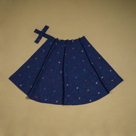Jacquard weave cotton wrap around skirt 30 - handcrafted