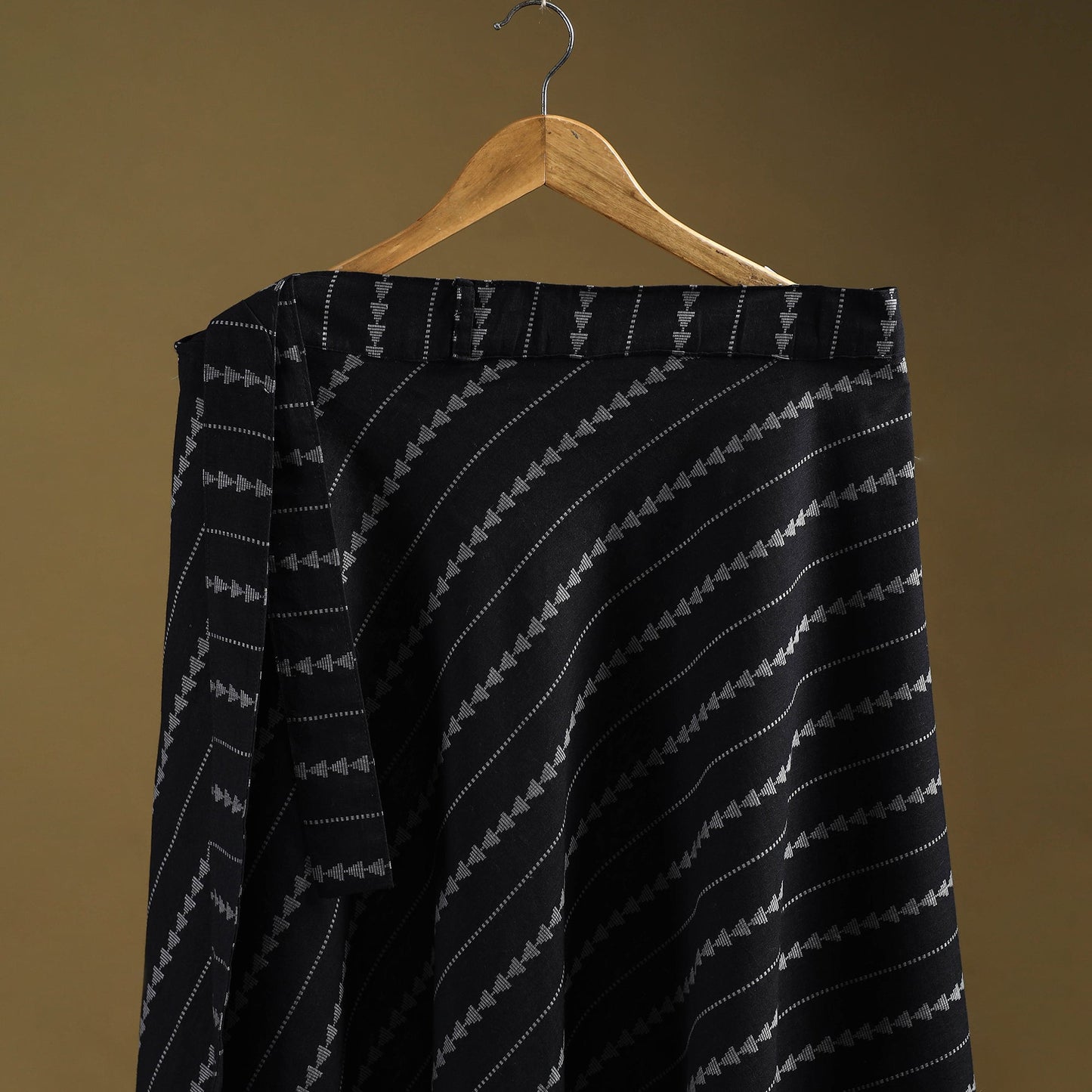 Jacquard weave cotton wrap around skirt 31 - handcrafted