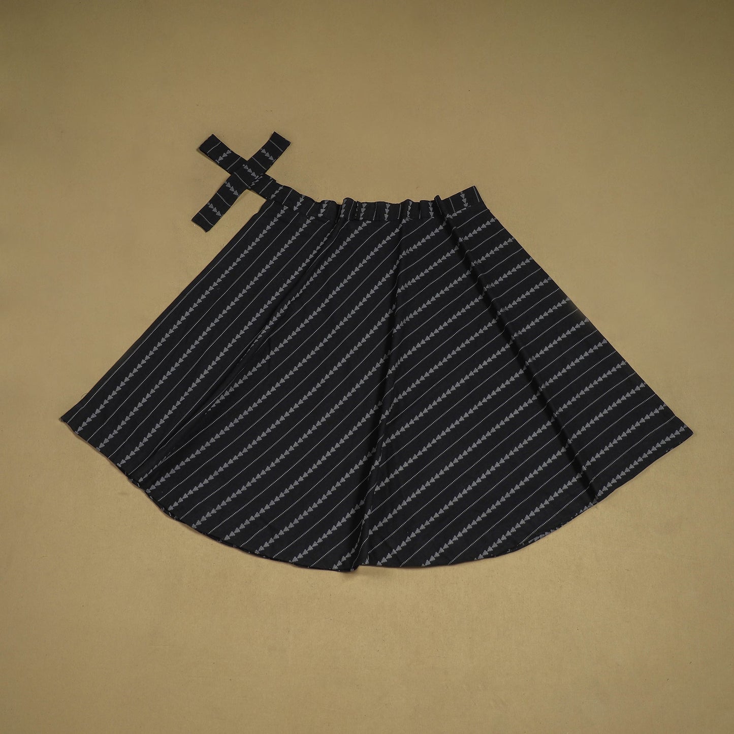 Jacquard weave cotton wrap around skirt 31 - handcrafted